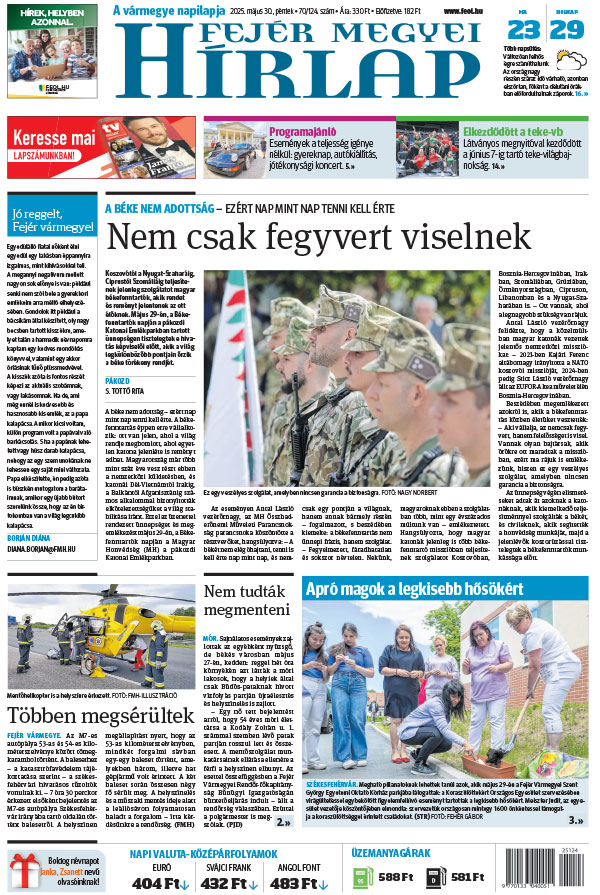 Lapszám: 2025.05.30. + MELLÉKLET