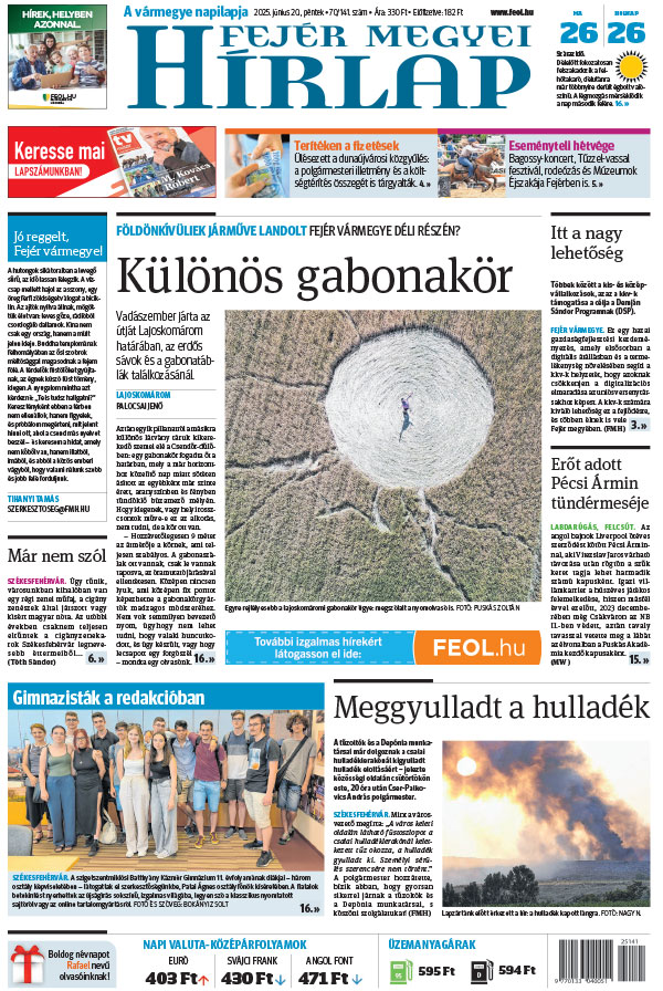 Lapszám: 2025.06.20. + MELLÉKLET