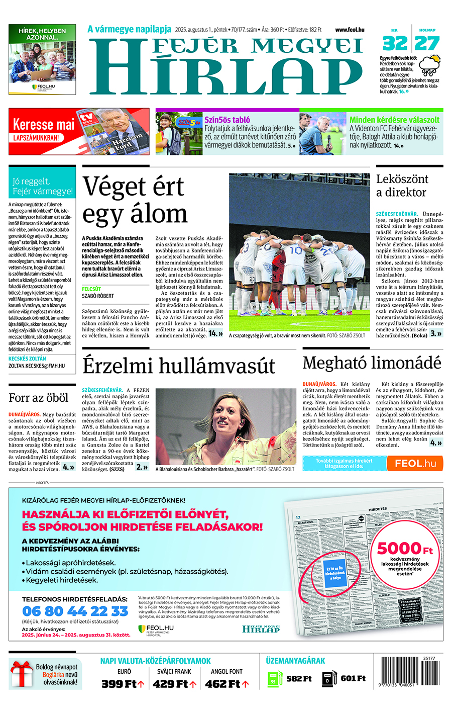 Lapszám: 2025.08.01. + melléklet