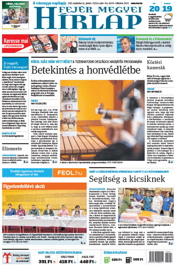 Lapszám: 2025.09.26. + MELLÉKLET