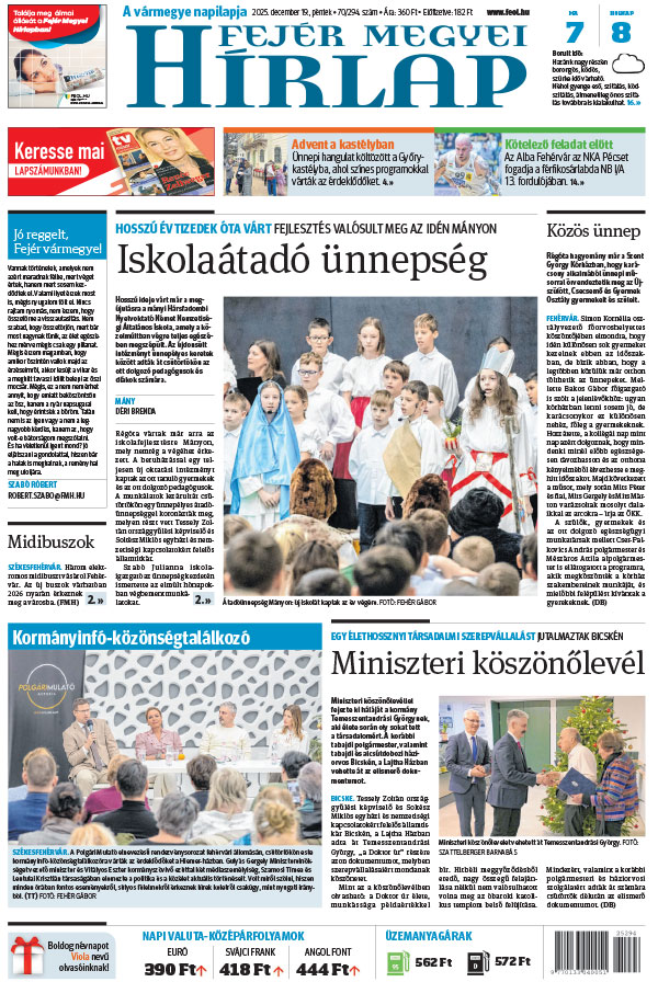 Lapszám: 2025.12.19. + MELLÉKLET