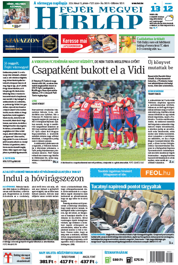 Lapszám: 2026. 02. 13. + MELLÉKLET