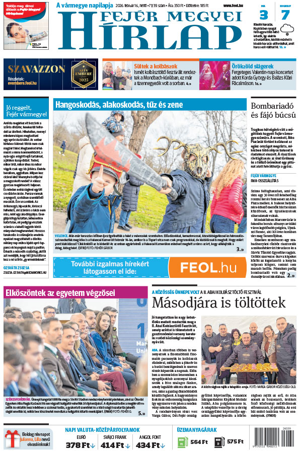 Lapszám: 2026. 02. 16.