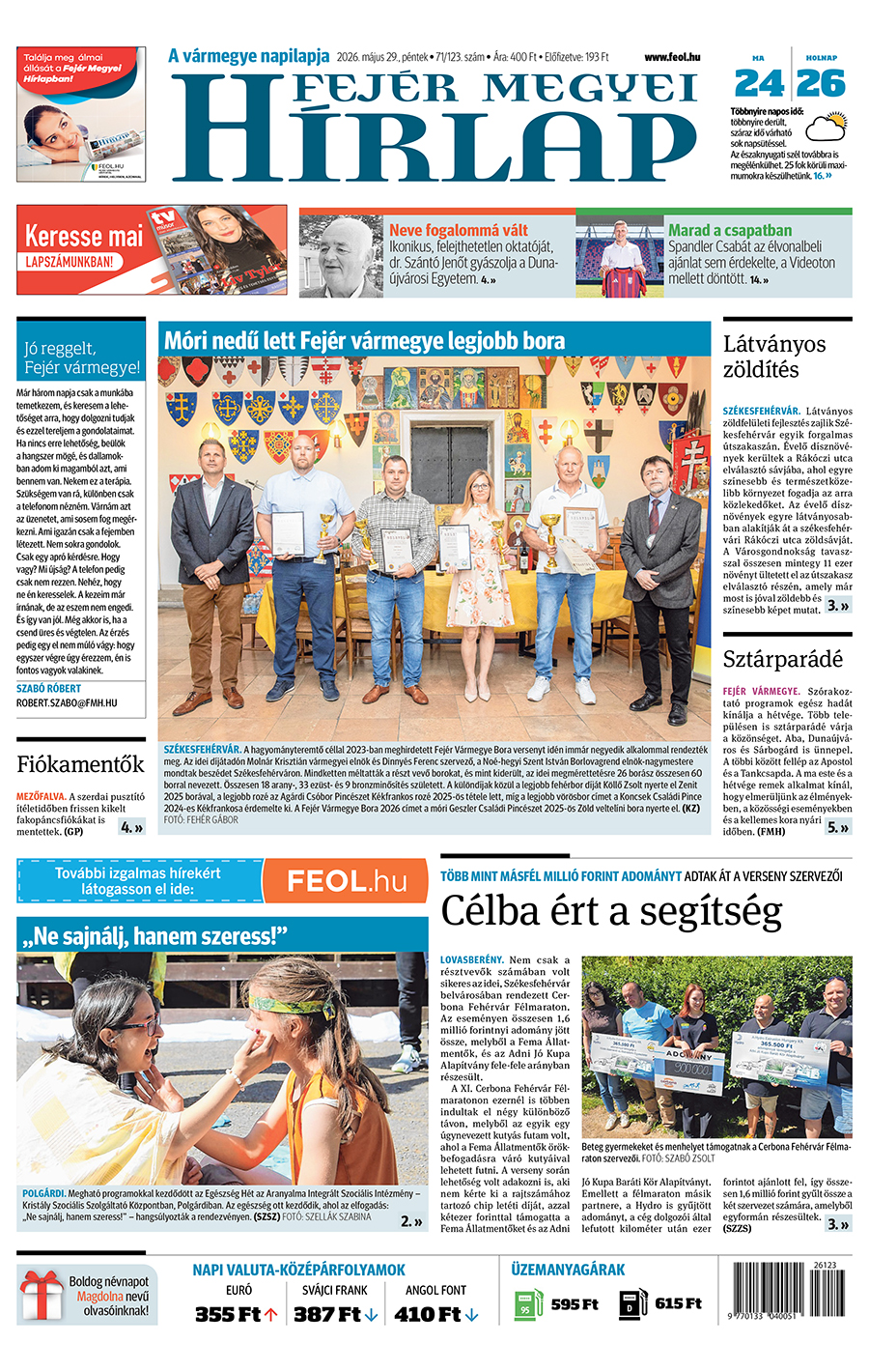 Lapszám: 2026.05.29. + Melléklet