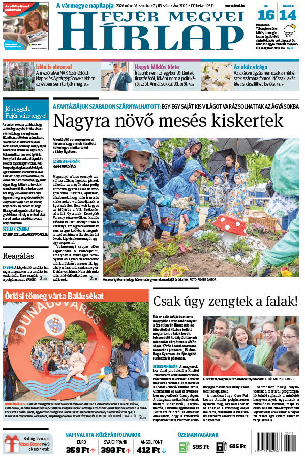 Lapszám: 2026. 05. 16.