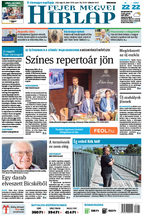Lapszám: 2026. 05. 19.