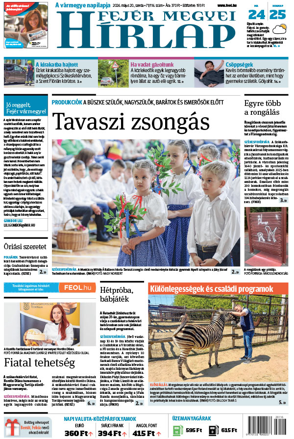 Lapszám: 2026. 05. 20.