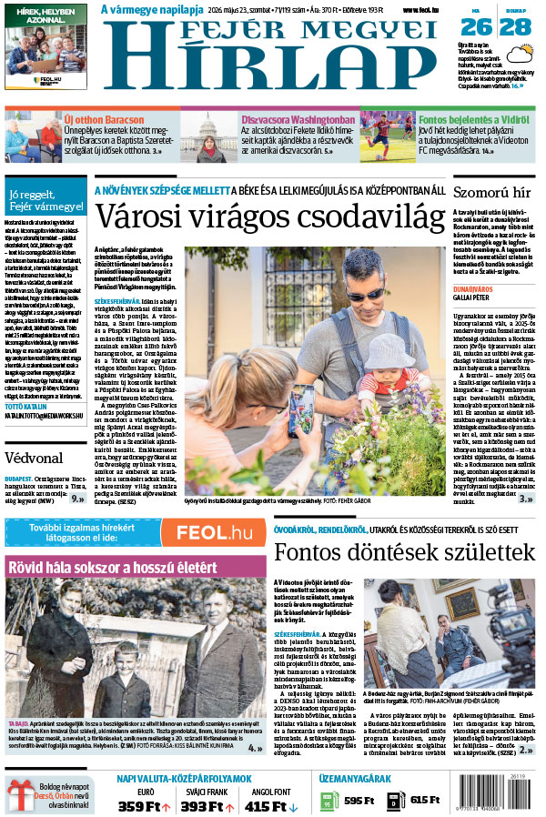 Lapszám: 2026. 05. 23.