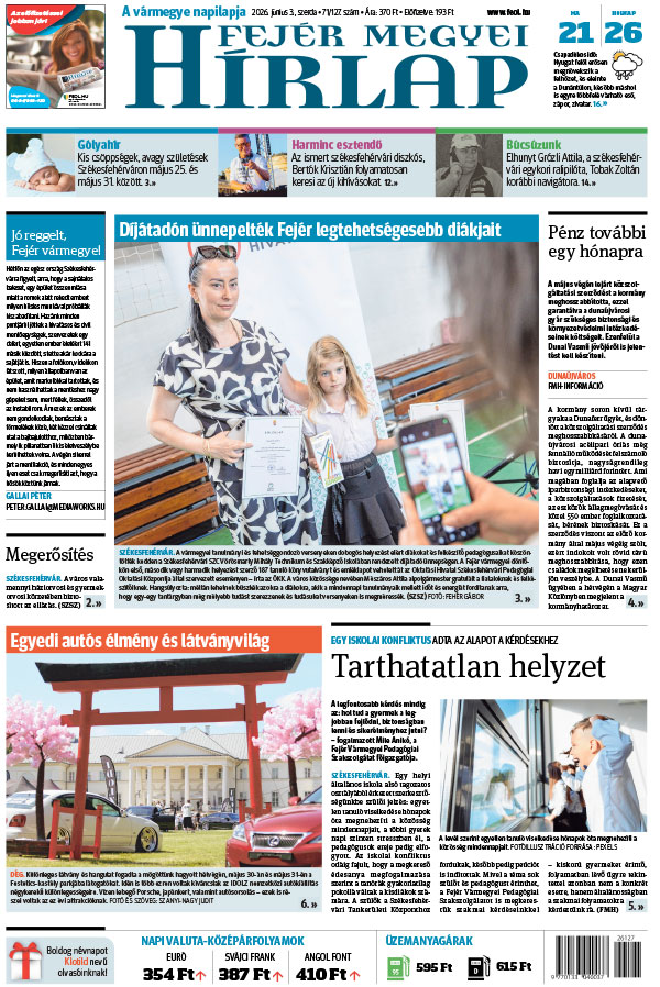 Lapszám: 2026. 06. 03.