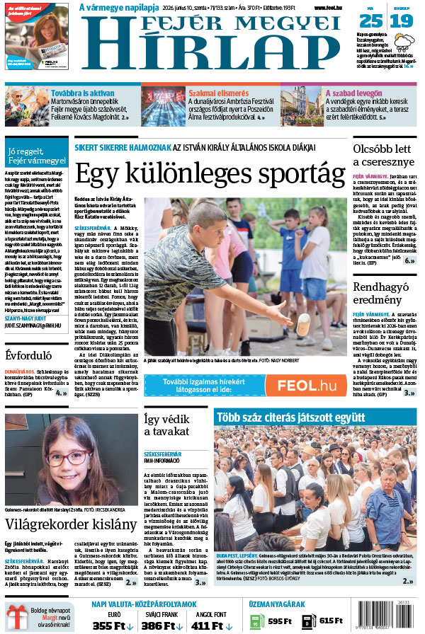 Lapszám: 2026. 06. 10.