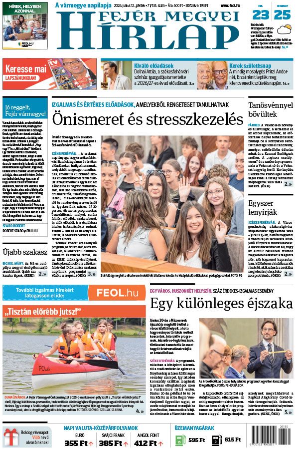 Lapszám: 2026. 06. 12. + MELLÉKLET