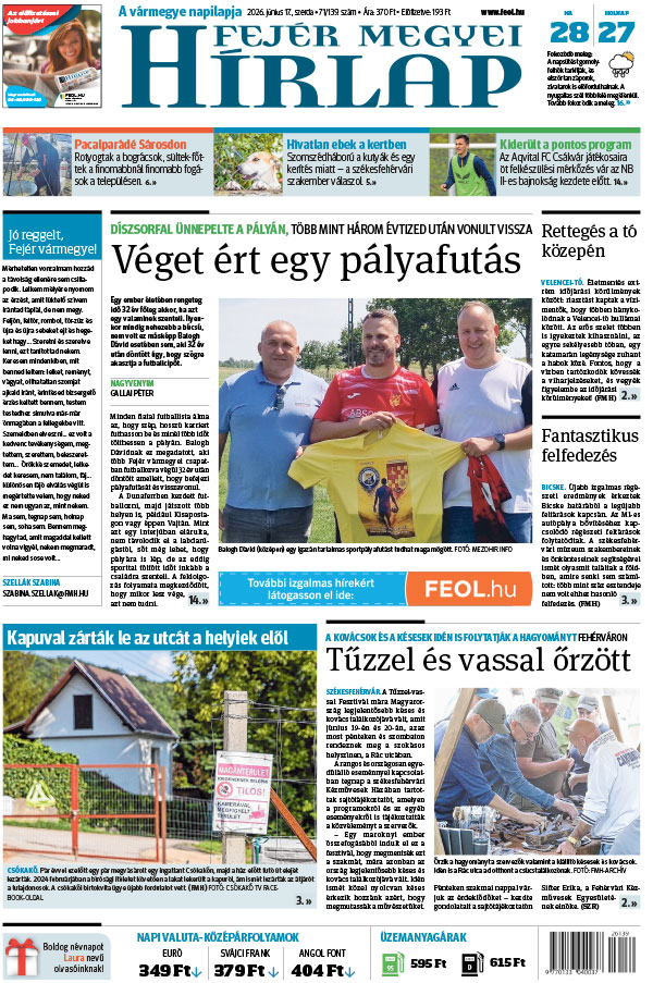 Lapszám: 2026. 06. 17.