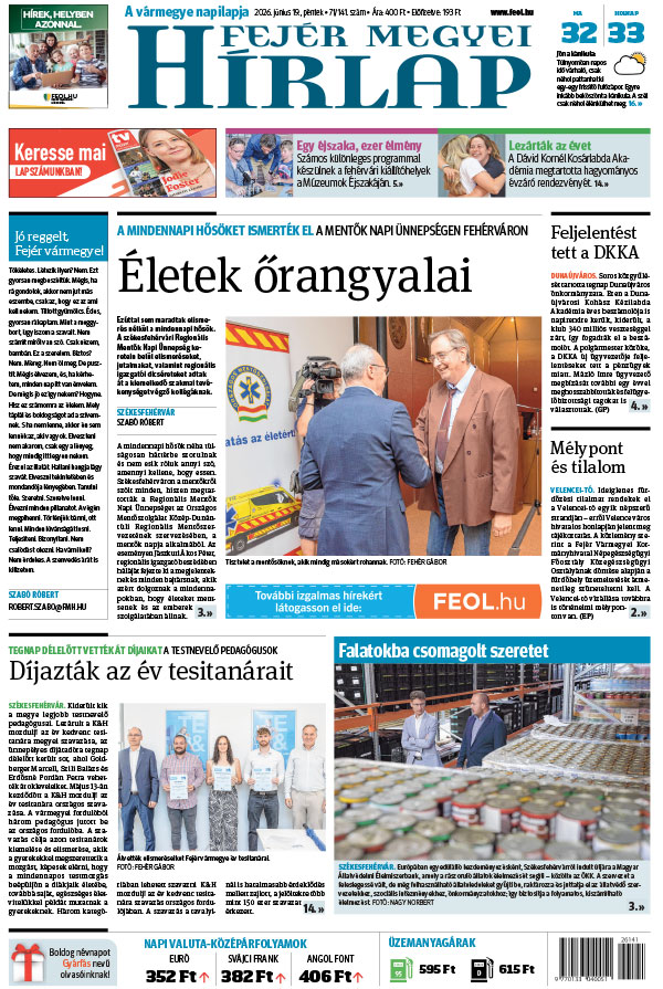 Lapszám: 2026. 06. 19. + MELLÉKLET