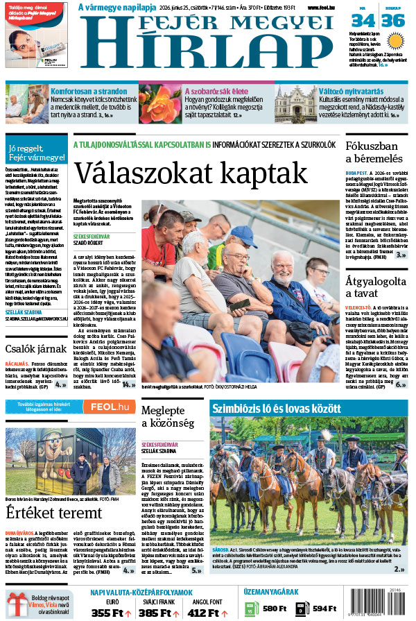 Lapszám: 2026. 06. 25.