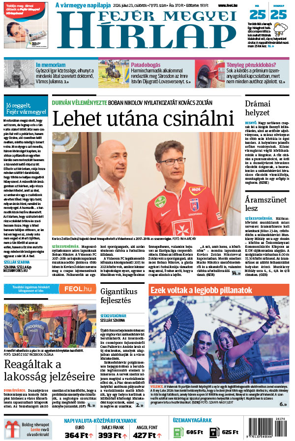Lapszám: 2026. 07. 23.