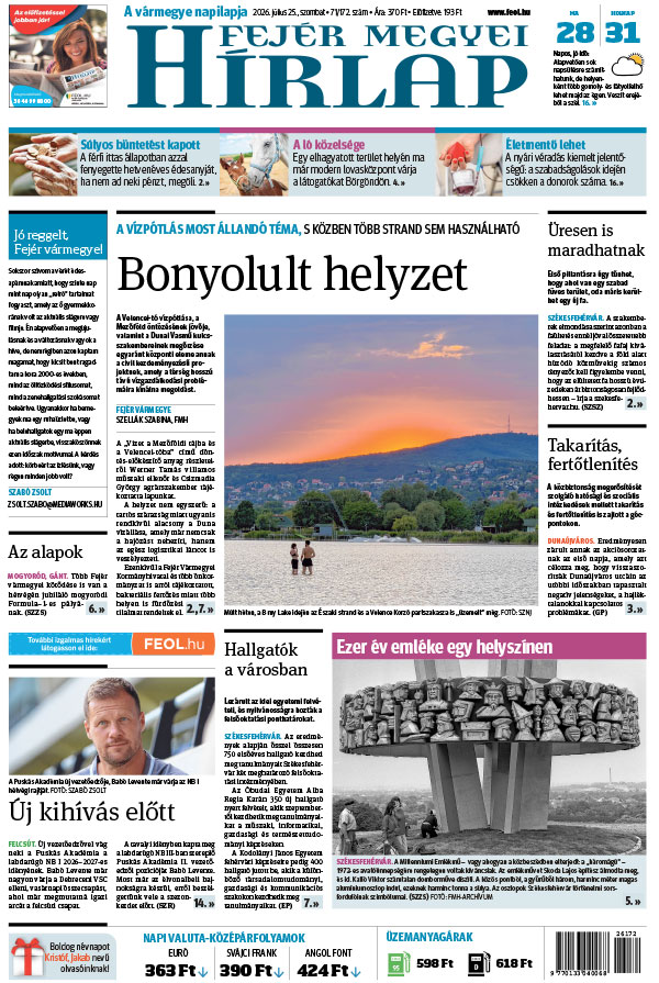 Lapszám: 2026. 07. 25.